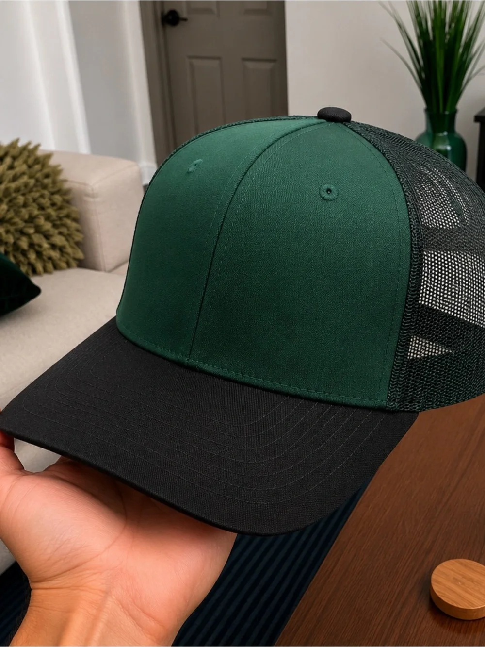 Green and Black Trucker Hat